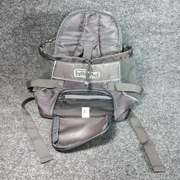 Outward Hound Pet Carrier Backpack S/M Gray Mesh Ventilated Front Pouch Dog Cat - Picture 1 of 8